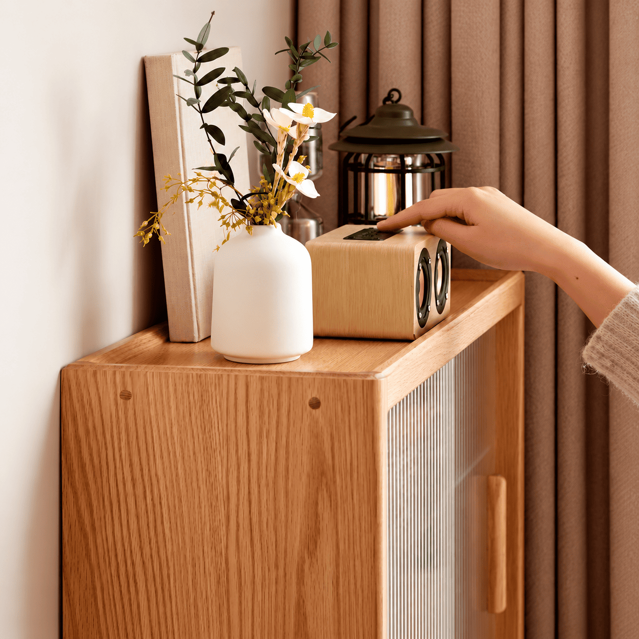 Warburg Natural Solid Oak Table Shelf