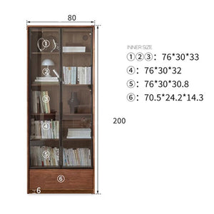 Warburg Natural Solid Walnut Bookcase - Oak Furniture Store