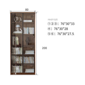 Warburg Natural Solid Walnut Bookcase - Oak Furniture Store