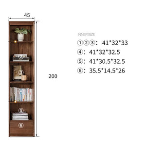 Warburg Natural Solid Walnut Bookcase - Oak Furniture Store