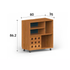 Warsaw Solid Cherry Movable Modular Sideboard