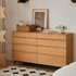 Wells Natural Solid Cherry Chest of 8 Drawers