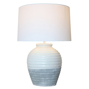 White & Grey Terracotta Harmony Lamp RRS3016 - Oak Furniture Store