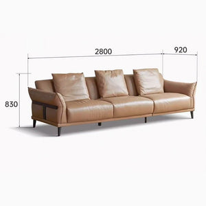 Williamson Genuine Leather Heritage Sofa - Oak Furniture Store