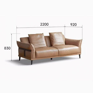 Williamson Genuine Leather Heritage Sofa - Oak Furniture Store