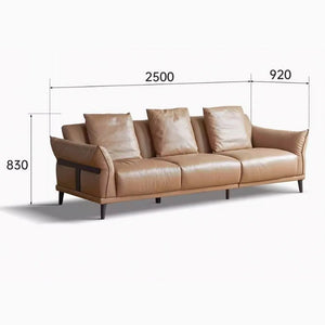 Williamson Genuine Leather Heritage Sofa - Oak Furniture Store