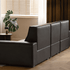 Wilson genuine leather sofa in black colour suitable for daily relax