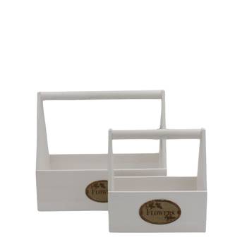 Wooden Flower Boxes With Handles Set 2 LAFD2364