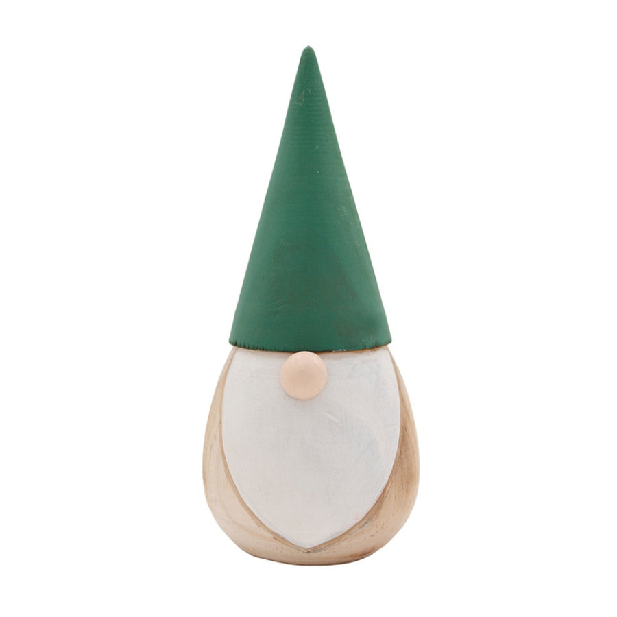 Wooden Santa w/Green Hat x4 FXD996