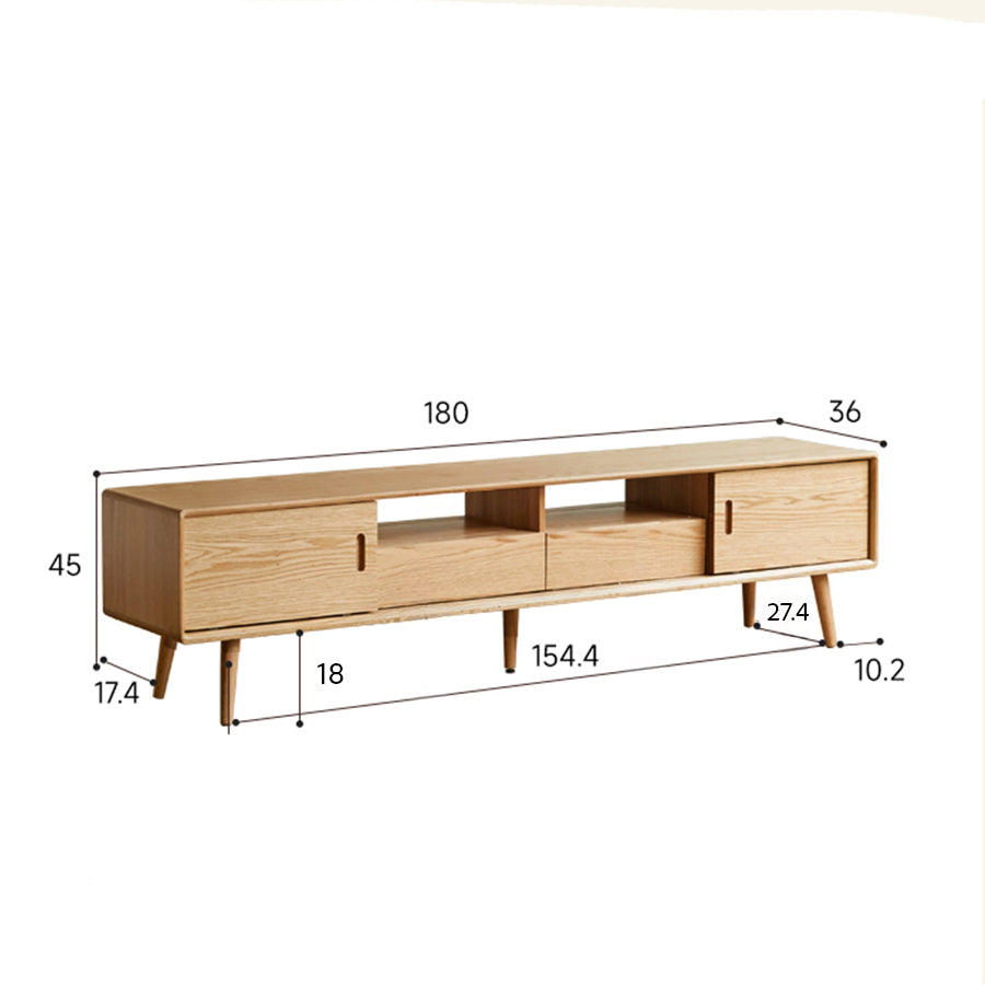 Yorko Natural Solid Oak TV unit