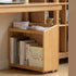 Zelt Natural Solid Oak Mobile Small Bookcase | Oak Furniture Store
