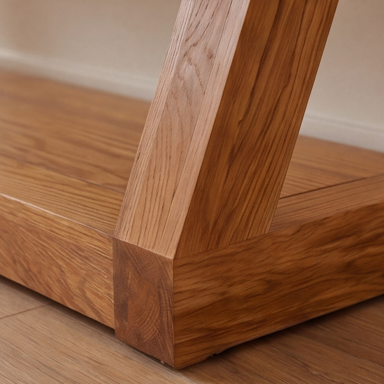 Natural oak console table with drawers and display shelf for modern NZ and AU homes