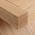 Compact solid oak lamp table with natural timber texture and modern side table design