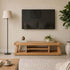 Zetland oak entertainment unit for living room media storage and modern TV display