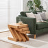 Zetland oak nesting tables with space-saving stacked design and warm natural finish