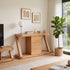 Zetland Natural Solid Oak Sideboard with warm oak grain for dining room and living room storage