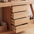 Natural solid oak storage cabinet for tableware, décor, books, and living room essentials