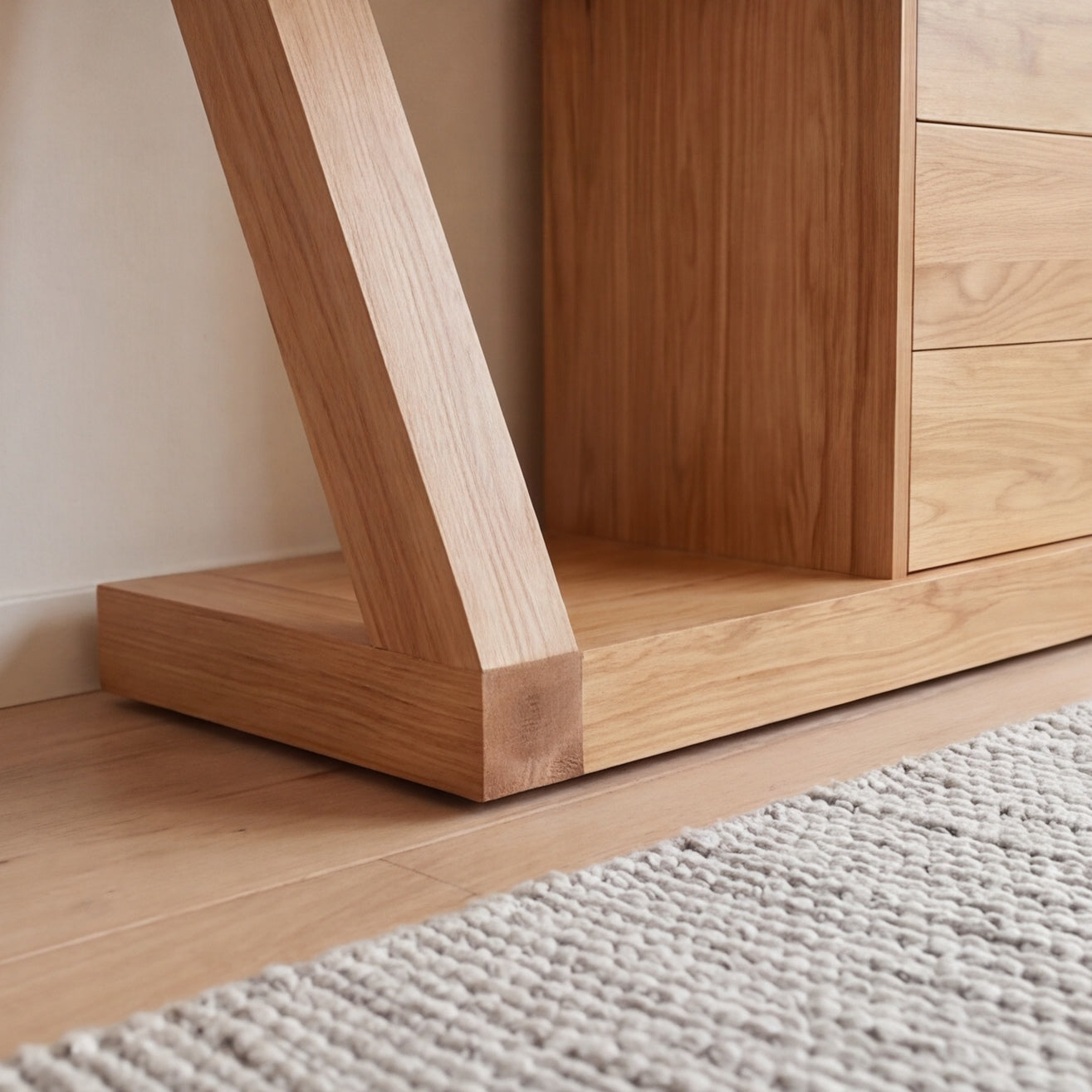Zetland oak sideboard cabinet with timeless natural finish for modern family homes