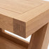 Zetland Natural Solid Oak Small Bookshelf with sturdy timber frame and angled side design