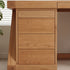Solid oak work station with wide desktop for laptop, stationery, books, and office essentials