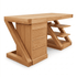 Natural solid oak workstation styled in a cosy study room with bookshelf and indoor plant