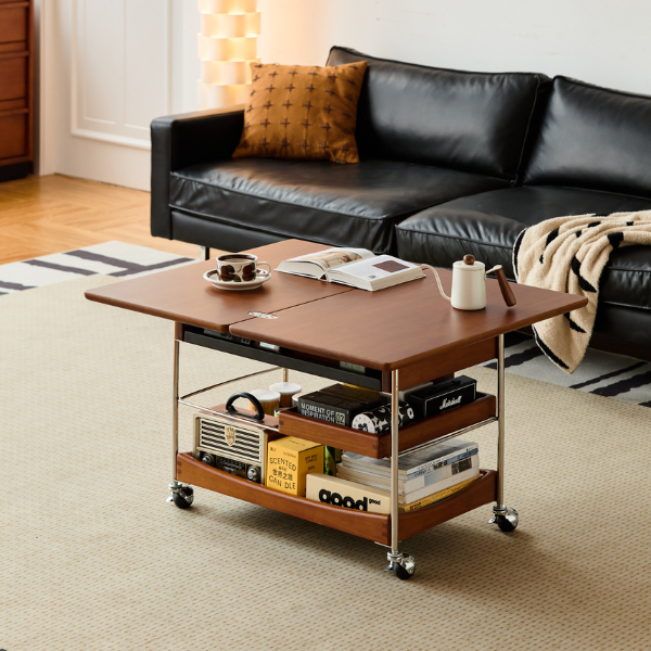 Znin Solid Boxwood Movable Coffee Table