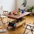 Znin Solid Boxwood Movable Coffee Table
