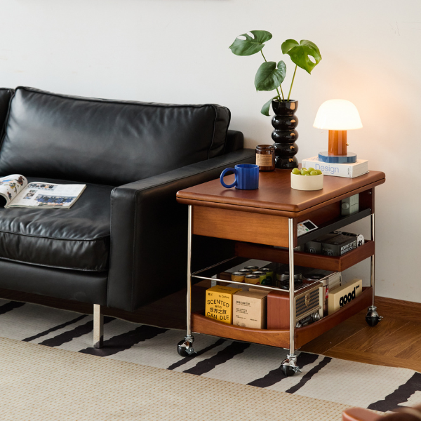 Znin Solid Boxwood Movable Coffee Table