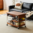 Znin Solid Boxwood Movable Coffee Table