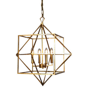 Antiqued Gold Hanging Light RRL4028 - Oak Furniture Store & Sofas