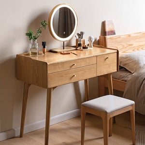 Beverley Natural Solid Ash Dressing Table - Oak Furniture Store & Sofas