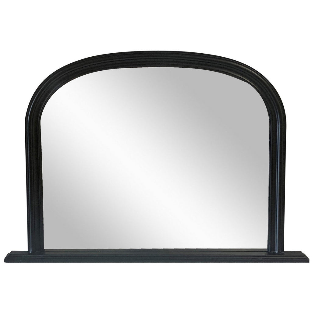 Black Bordeaux Mantle Mirror RAL1009 - Oak Furniture Store & Sofas