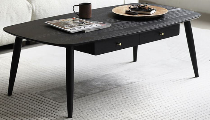 Boden Charcoal Solid Oak Coffee Table