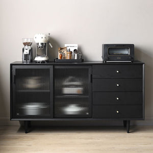 Boden Charcoal Solid Oak Sideboard - Oak Furniture Store & Sofas