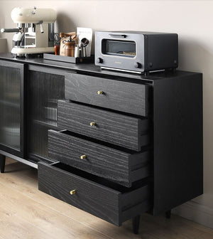 Boden Charcoal Solid Oak Sideboard - Oak Furniture Store & Sofas