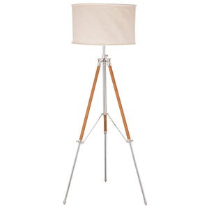 Brass Leather Nickel Floor Lamp RGA2037 - Oak Furniture Store & Sofas