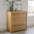 Chamfer Solid Oak 2 over 3 Chest of Drawers - Oak Furniture Store