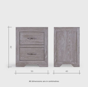 Chamfer Natural Solid Oak Bedside Table - Oak Furniture Store & Sofas