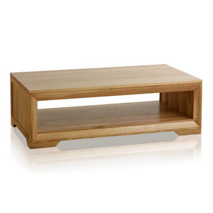 Chamfer Natural Solid Oak Coffee Table - Oak Furniture Store & Sofas