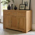 Chamfer Solid Oak Large Sideboard - Oak Furniture Store