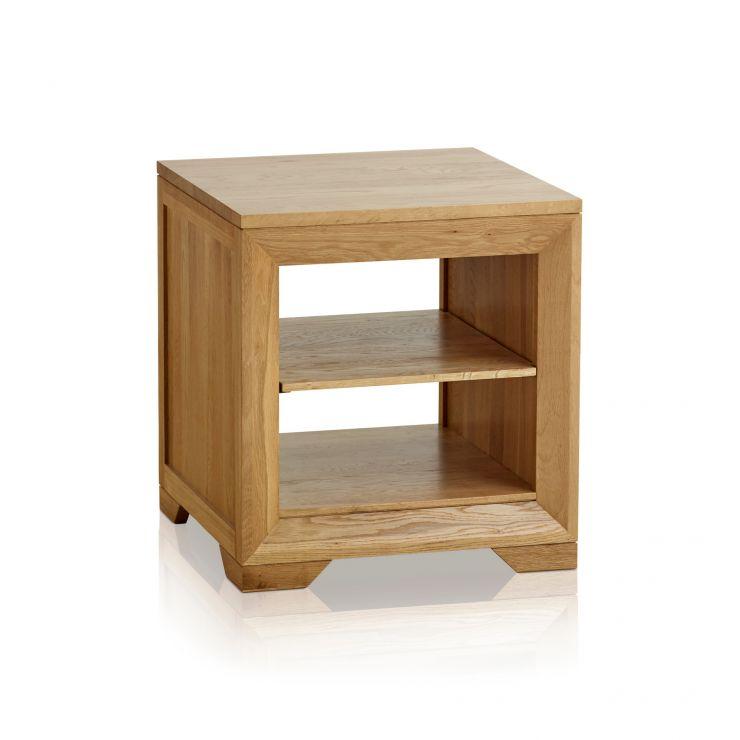 Chamfer Natural Solid Oak Side Table - Oak Furniture Store