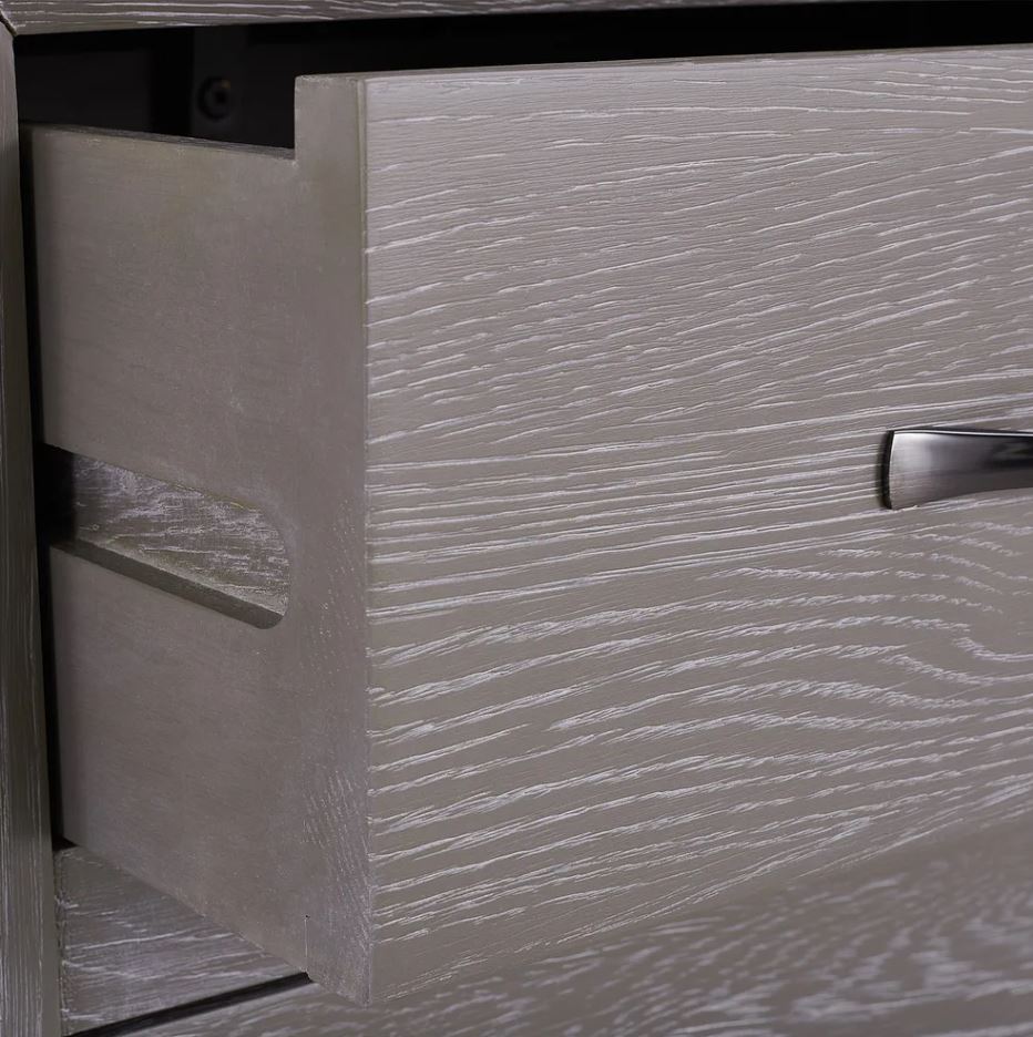 Chamfer Solid Oak 2 over 3 Chest of Drawers - Oak Furniture Store