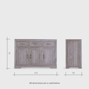 Chamfer Solid Oak Large Sideboard - Oak Furniture Store & Sofas