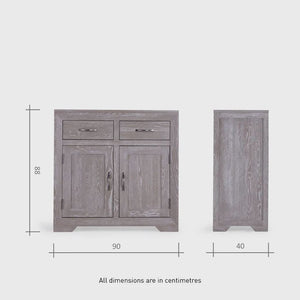 Chamfer Solid Oak Small Sideboard - Oak Furniture Store & Sofas