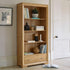 Chamfer Solid Oak Large Bookcase - Oak Furniture Store