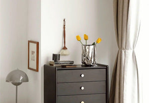 Charcoal Natural Solid Oak 5 Drawers Tallboy - Oak Furniture Store & Sofas