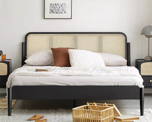 Charcoal Natural Solid Oak Bed Frame - Oak Furniture Store & Sofas