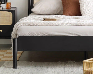 Charcoal Natural Solid Oak Bed Frame - Oak Furniture Store & Sofas
