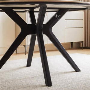 Charcoal Natural Solid Oak Dining Table with Ceramic Marble Top - Oak Furniture Store & Sofas