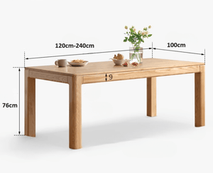 Cuba Natural Solid Ash Dining Table - Oak Furniture Store & Sofas